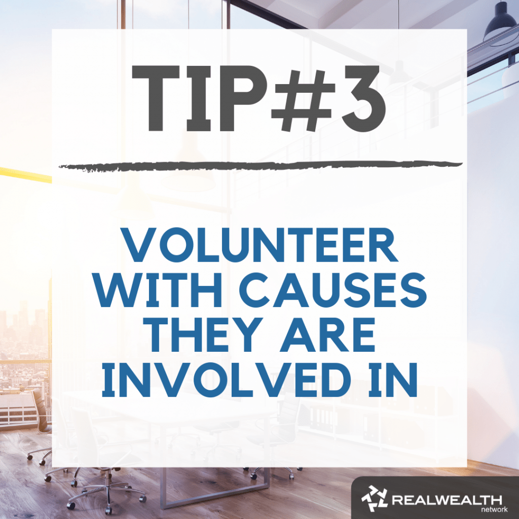 Tip 3 volunteer with causes they are involved in image